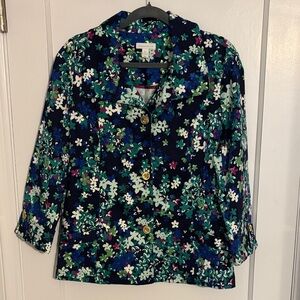 Charter Club Multicolor Floral Jacket